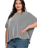 Zenana Black Ribbed Stripe Top (Reg and Plus)