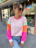 Blush Pink Colorblock Top