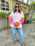 Blush Pink Colorblock Top