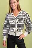 Bow Stripe Sweater