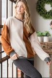 Charcoal Ivory Waffle Top
