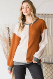 Charcoal Ivory Waffle Top