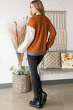 Charcoal Ivory Waffle Top