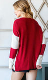 Red and Ivory Sweater
