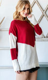 Red and Ivory Sweater