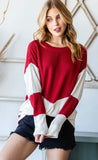 Red and Ivory Sweater