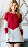 Red and Ivory Sweater