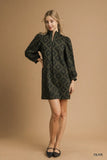 Umgee Navy Notch Dress