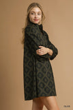 Umgee Navy Notch Dress
