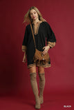 Umgee Black and Gold Tunic Dress