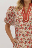 Rust Floral Dress