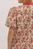 Rust Floral Dress