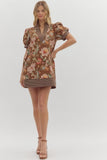 Brown Floral Dress