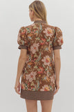 Brown Floral Dress