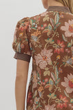 Brown Floral Dress
