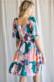 Mauve Garden Floral Dress