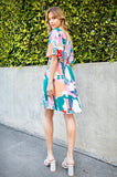 Mauve Garden Floral Dress