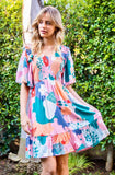 Mauve Garden Floral Dress
