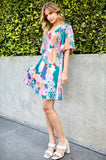 Mauve Garden Floral Dress
