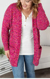 Magenta Confetti Dot Cardigan