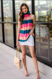 Sip of Summer Stripes Halter Top