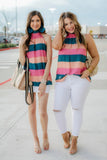 Sip of Summer Stripes Halter Top