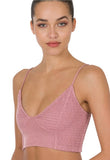 Light Rose Smocked Triangle Bralette