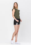 Vervet Rebecca High Rise Frayed Shorts
