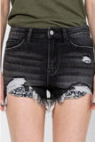 Vervet Rebecca High Rise Frayed Shorts
