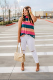 Sip of Summer Stripes Halter Top