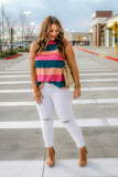 Sip of Summer Stripes Halter Top