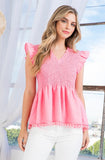 Pink Smocked Top