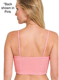 Light Rose Smocked Triangle Bralette