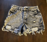 Vervet Sienna High Rise Tattered Hem Shorts