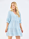 Raya Dress | Harbor Lines Blue