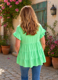 Green Tiered Tunic Top