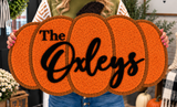 Personalized Pumpkin Rug (White or Orange)