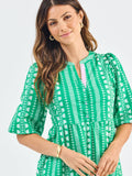 Riley Dress | Heritage Stitch Green