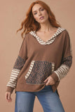 Leopard Kangaroo Pocket Hoodie