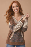 Leopard Kangaroo Pocket Hoodie