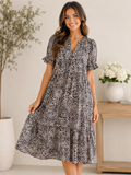 Leopard Print Midi Dress