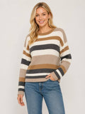 Camel Multi Stripe Sweater