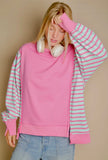 Pink and Mint Striped Top
