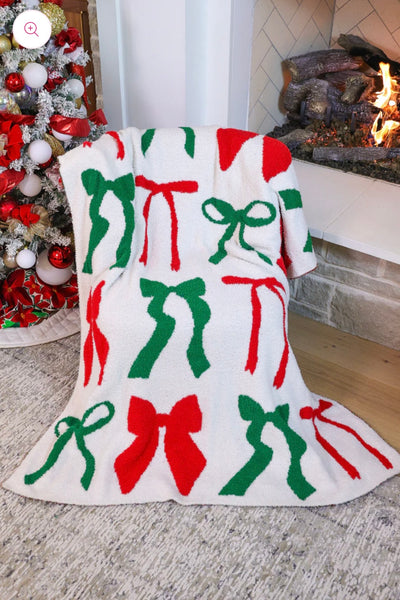 Christmas Bow Blanket