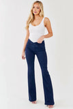 Cello High Rise Pull on Flare Jeans