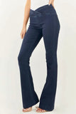 Cello High Rise Pull on Flare Jeans