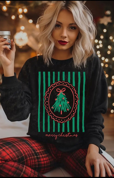 Black Mineral Xmas Tree Sweatshirt