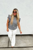 Black Gingham Top