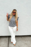 Black Gingham Top
