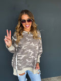 Camo Exposed Seam Pullover